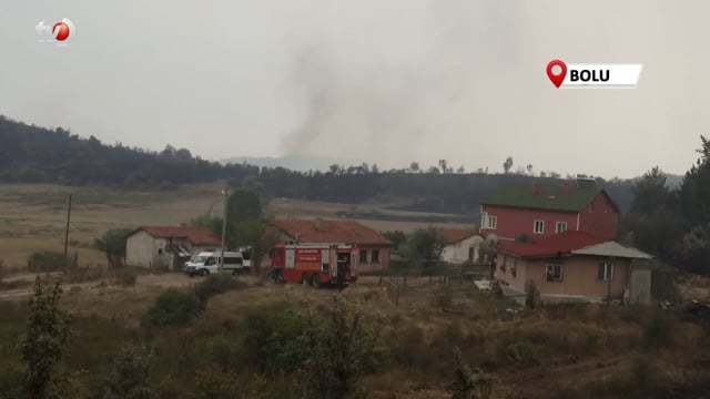 Gerede'de Çıkan Orman Yangını Yerleşim Bölgesini Tehdit Ediyor