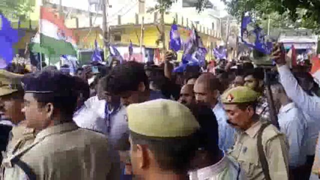 उत्तर प्रदेश के जिला शाहजहांपुर में देखने को मिला भारत बन्द का असर वही मायावती का पूर्ण समर्थन रहा