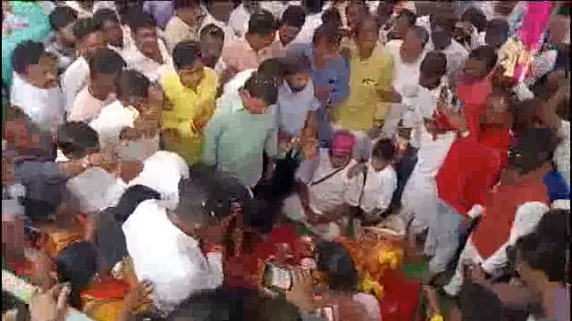 क्रीडा मंत्री संजय बनसोडे यांच्या हस्ते लोकशाहीर अण्णा भाऊ साठे यांच्या स्मारकाचे भूमीपूजन