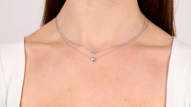 Bezel Set Asscher Cut Pendant - Video