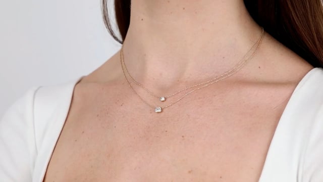 Bezel Set Emerald Cut Pendant - Video