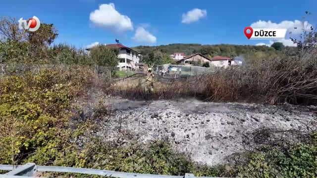 Anız Yangını Evlere Sıçramadan Söndürüldü