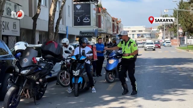 Polisten Motosiklet Sürücülerine Dronlu Denetim