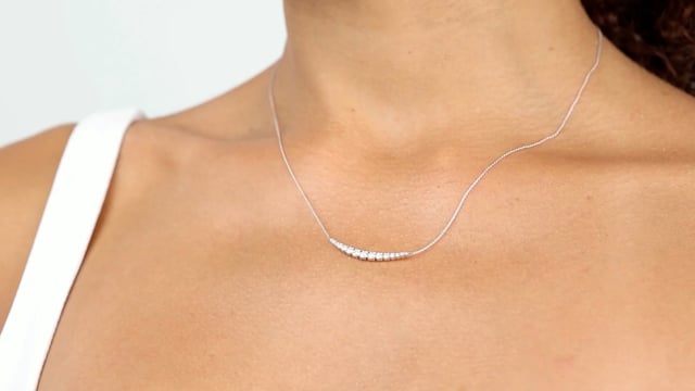 Curve Diamond Bar Pendant - Video