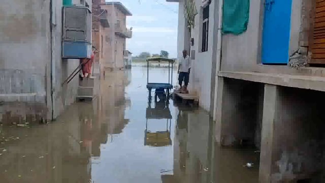 कोंच: भारी जलभराव होने से मोहल्लेवासी परेशान, प्रशासन ने लगाई मदद की गुहार