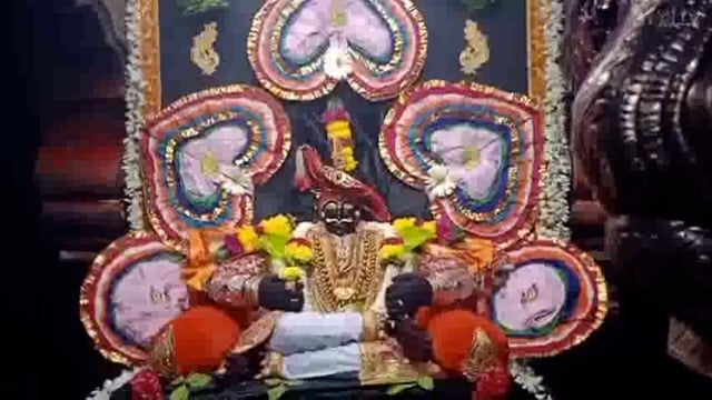 वाडी रत्नागिरी श्री क्षेत्र जोतिबाची जागर निमित्य कमळ पुष्पातील बैठी अश्वारूढ पूजा बांधण्यात आली होती. भाविकांनी डोंगर परिसरात जोतिबा च्या नावाने चांगभलं गजरात जागर.