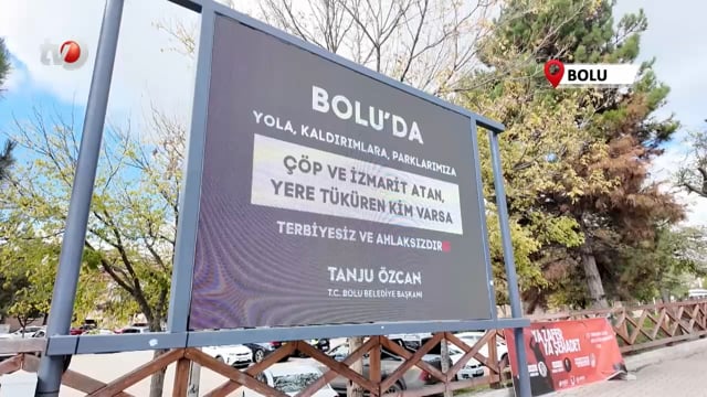 Reklam Panolarında Özcan’dan “Çöp ve İzmarit Atan Terbiyesiz ve Ahlaksızdır” Mesajı