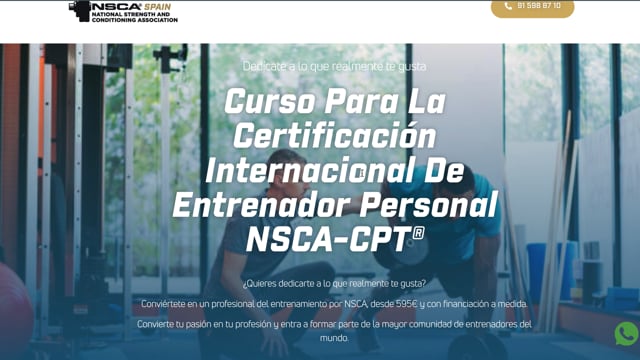 NSCA Spain – Curso CPT Entrenador Personal