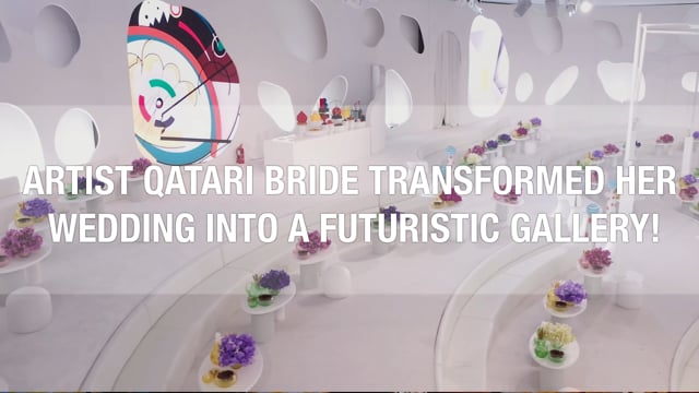 Artist Qatari Bride Transformed Her Wedding Into A Futuristic Gallery!