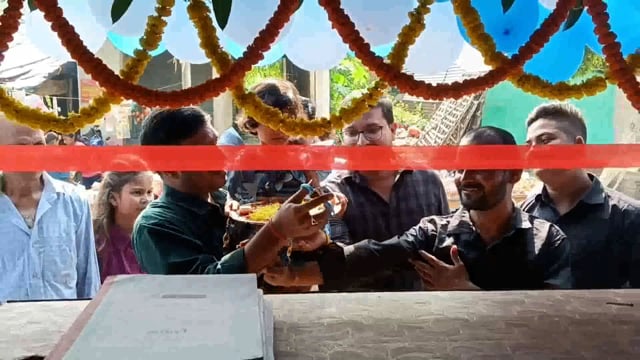 बैंक ऑफ़ महाराष्ट्र ग्राहक सेवा केंद्र का समारोह पूर्वक शाखा प्रबंधक ने फीता काटकर किया उद्घाटन 