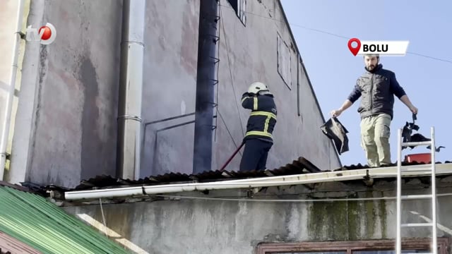 Kazan Dairesinde Çıkan Yangın Korkuttu