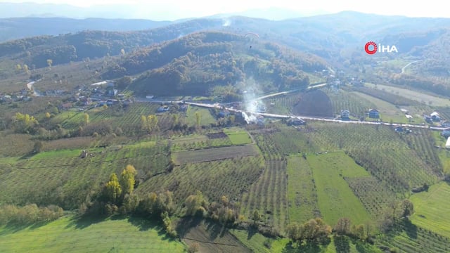 Paramotor uçuşu ilgi ile izlendi