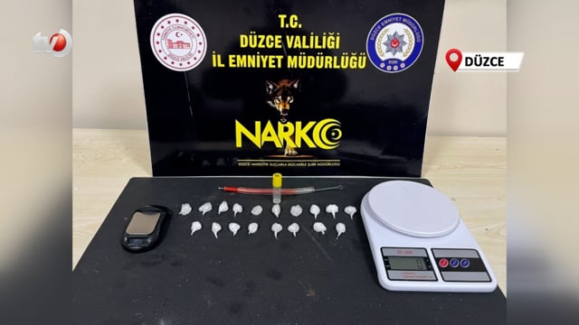 Düzce'de Uyuşturucu Madde Ticareti Operasyonu 1 Tutuklama