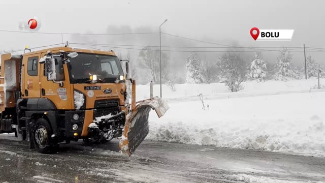 Bolu Dağı'nda Kar Yağışı Etkili Oluyor