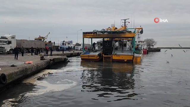  Karadeniz Ereğli Limanı'nda hamsi hareketliliği