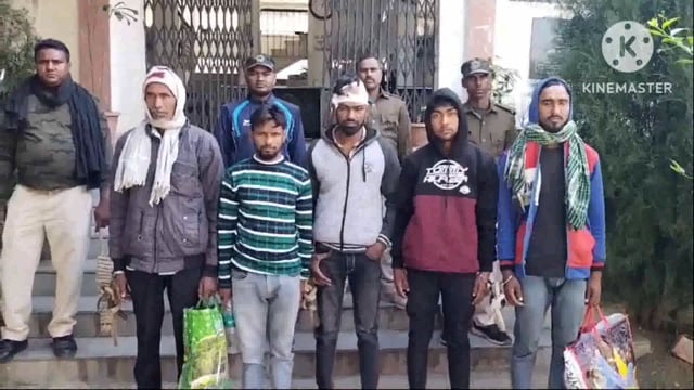 पुलिस ने बी एन एस के पांच अभियुक्त को किया गिरफ्तार भेजा न्यायालय