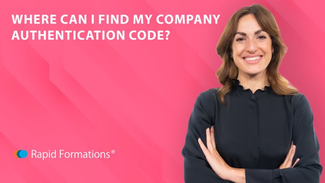 Where can I find my company authentication code?