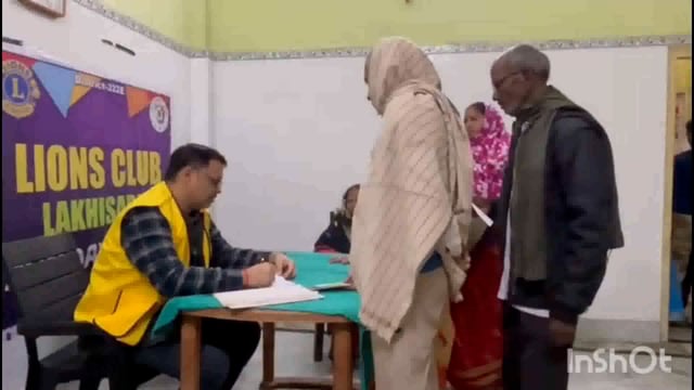 लखीसराय शहर के पुरानी बाजार  लायंस क्लब परिसर में  253 मरीजों की जांच कर निशुल्क दवा का किया गया वितरण।