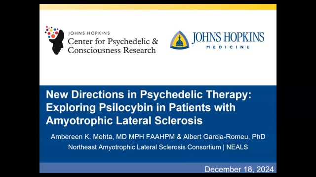 Examining Psilocybin for Existential Distress in People with ALS Screen Grab