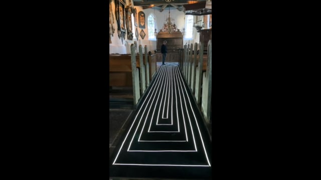 Peter Vink — Kerk Hegebeintum , site-specific light installation