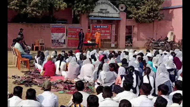 अचानक आपदाओं से निपटने के लिए 9 वीं बटालियन द्वारा विद्यालय के छात्रों को दिया प्रशिक्षण; माॅक अभ्यास