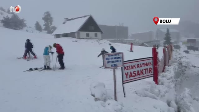 Kartalkaya’da Kar Yağışı Etkili Oluyor