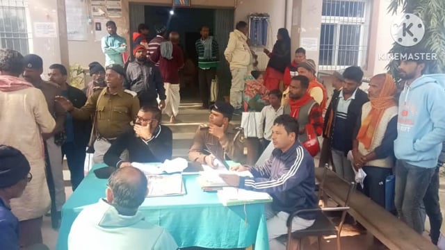 थाना परिसर में लगाए गए जनता दरबार में तीन मामलों का हुआ निष्पादन।