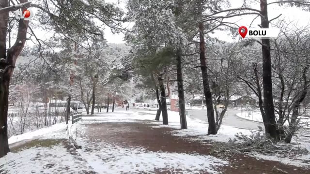 Abant Beyaz Örtüyle Kaplandı