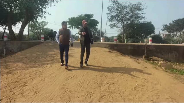 पार्क विकास को लेकर स्थल का किया गया निरीक्षण