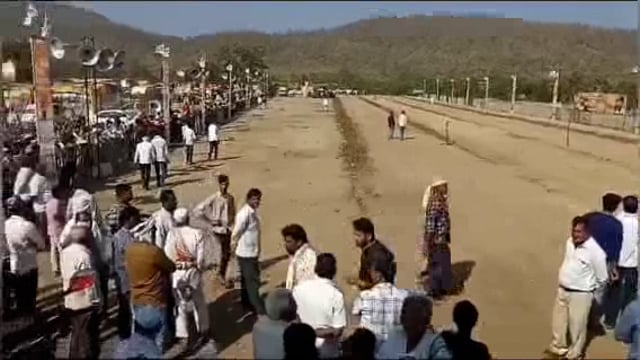 प्रहारच्या जंगी शंकरपटाचा थाटात शुभारंभ,प्रेक्षकांची एकच गर्दी,तीन दिवस रंगणार जुगलबंदी