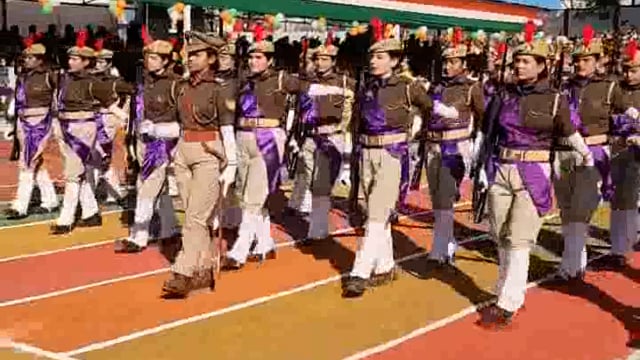 Republic Day Parade: झांसी मैं पुलिस लाइन में गणतंत्र दिवस परेड 