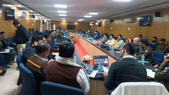 BANKA: सरस्वती पूजा के सफल एवं शांतिपूर्ण संपन्न कराने को लेकर की गयी संयुक्त ब्रीफिंग।