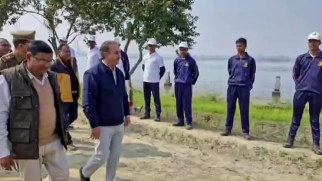 पक्षी विहार में व्यवस्थाओं का लिया जायजा।