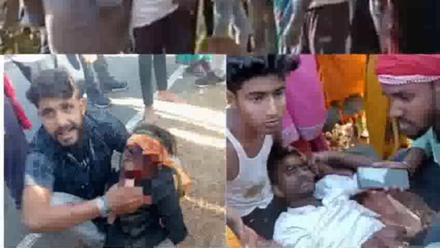 हाईवा से टकराकर बाईक छतिगरस्त सवार दो युवक पुरी तरह जख्मी 