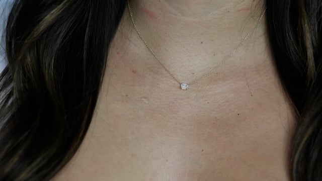 East West Emerald Cut Pendant - Video