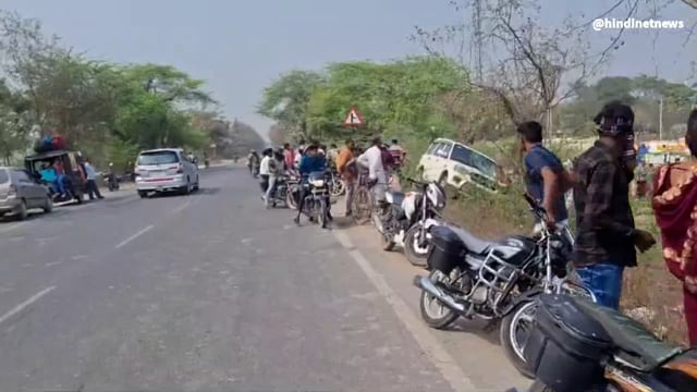 अनियंत्रित स्कॉर्पियो गाड़ी वाले ने दूध बेचनेवाले को मारी टक्कर,गंभीर रूप से हुआ घायल,पुलिस मौके पर पहुंची जांच में जुटी