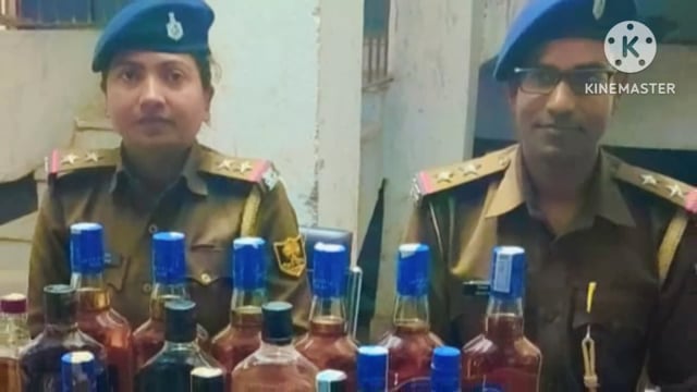 पुलिस ने 9 लीटर अंग्रेजी शराब के साथ एक व्यक्ति को किया गिरफ्तार भेजा न्यायालय