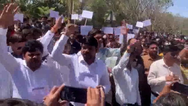 BJP government stopped post matric scholarship of tribal children, Chaitanya Vasava protested #protest