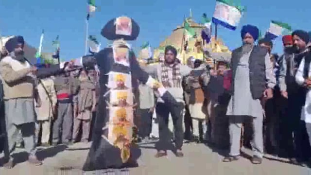 अमृतसर में पंजाब के मुख्यमंत्री भगवंत मान का पुतला दहन #protest