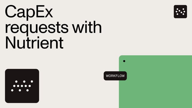CapEx approval workflow management demonstration
