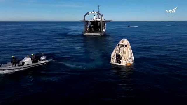 सुनीता विलियम्स, निक हेग, बुच विल्मोर और रोस्कोस्मोस फ्लोरिडा के तल्हासी में स्पेसएक्स ड्रैगन अंतरिक्ष यान से पृथ्वी पर वापस लौटे #International