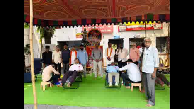 श्रीराम नवमी निमित्त मातृभूमी महाविद्यालयात रक्तदान शिबीर संपन्न