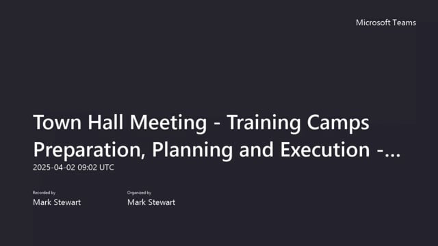 Training Camps Preparation thumbnail