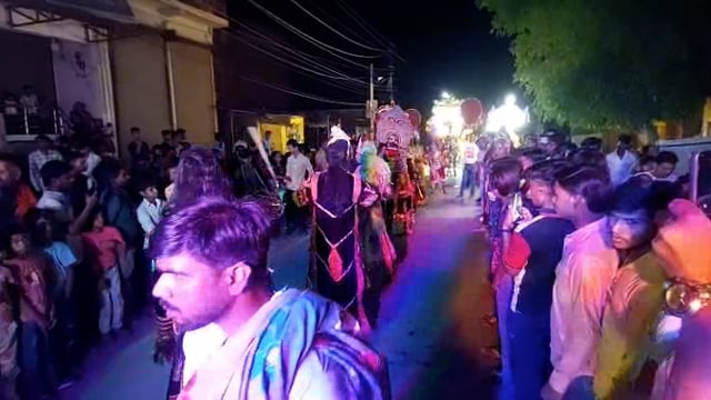 जलालाबाद नगर में रामनवमी के अवसर पर धूमधाम से निकाली गई भगवान राम की शोभायात्रा