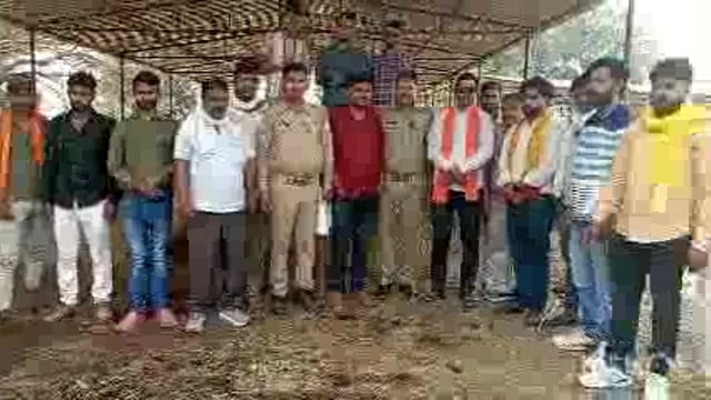 विभाग संयोजक शारदा कांत पांडे के जन्म दिन के अवसर पर कार्यकर्ताओं ने अर्जुनपुर गौशाला पर गोवंशों को गुड़ हरा चारा खिलाया