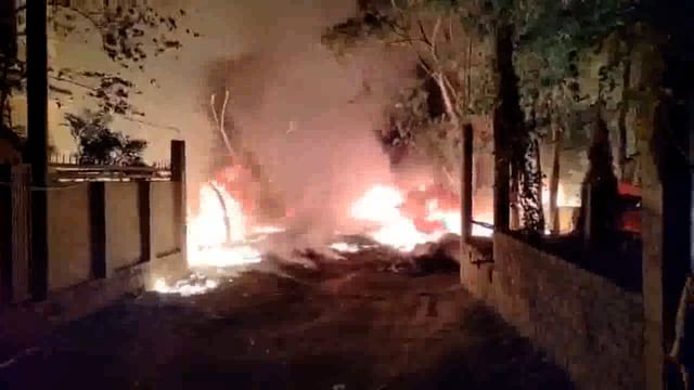 लखनऊ, उत्तर प्रदेश: कृष्णा नगर इलाके की झुग्गियों में भीषण आग#fair