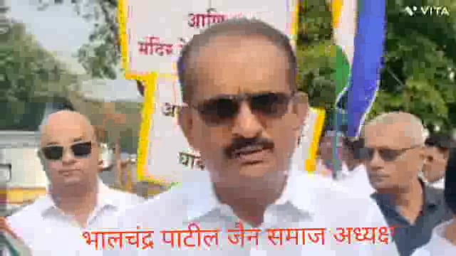 मुंबई येथील जैन मंदिर पाडले बद्दल तसेच वरचेवर जैन समाजावर होणारे अन्याय यापासून संरक्षण होणे विषयी आज दसरा चौकातुन जिल्हाधिकारी कार्यालयावरअक्रोश मोर्चा काढण्यात आला