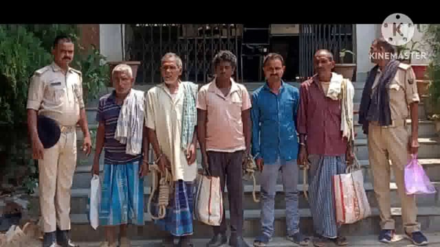 पुलिस ने विभिन्न गांव में छापेमारी कर पांच वारंटी को किया गिरफ्तार भेजा न्यायालय