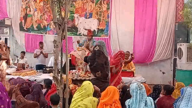 भरतपुर जिले के कस्बा वैर  श्रीमद् भागवत सप्ताह का हुआ आयोजन