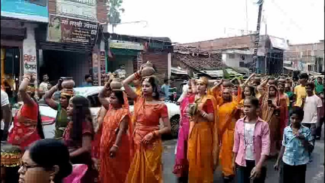 माघी काली प्राण प्रतिष्ठा को लेकर 2100 कलश के साथ निकाली गई विशाल कलश शोभायात्रा।